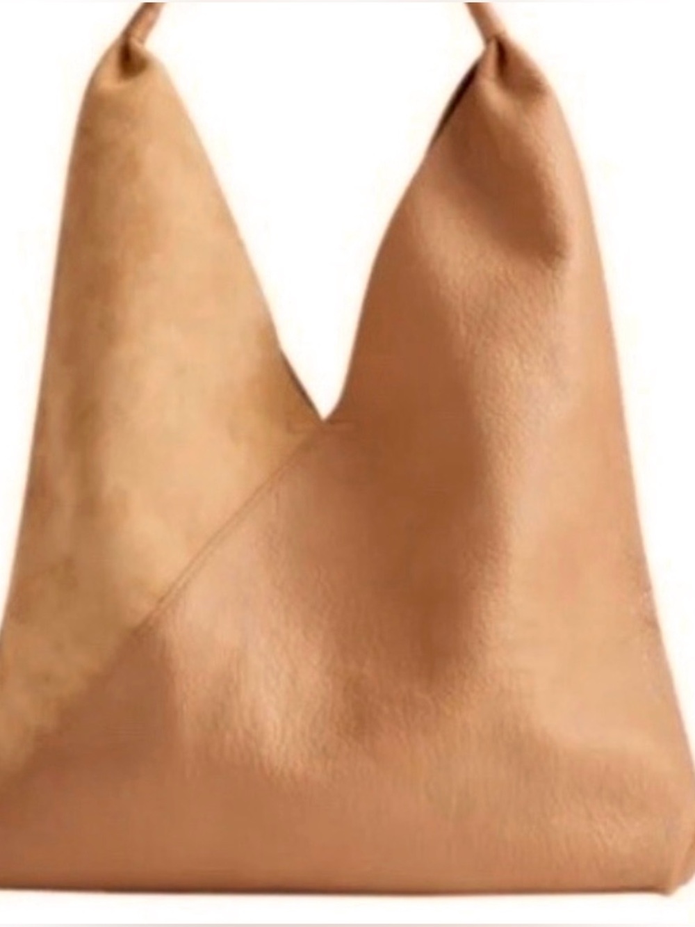 Shiraleah Chicago Arden Hobo Bag Tan Vegan Leather Suede Slouchy Minimal
